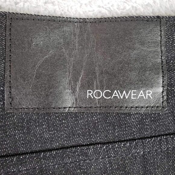Rocawear Jeans Men 48x34 Baggy Loose Fit Black Red Wash Denim Hip Hop Y2K 48 - Picture 5 of 10